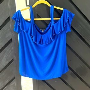Cable & gauge bare shoulder top